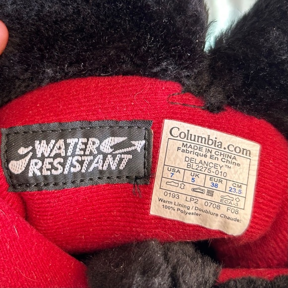 Columbia Mid-Calf Black Suede Delancey Boots Water Resistant Womens Size 7 - Picture 11 of 14